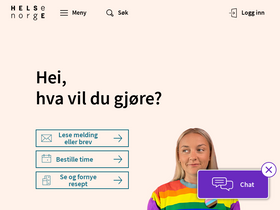 'helsenorge.no' screenshot