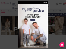 'distritomoda.com.ar' screenshot