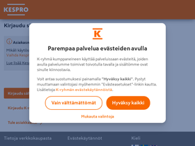 'kespro.fi' screenshot