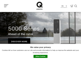 'qacoustics.co.uk' screenshot