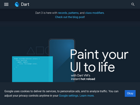 'dart.dev' screenshot