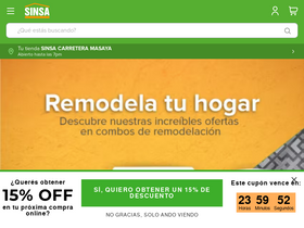 'sinsa.com.ni' screenshot