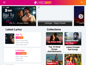 'lyricsmint.com' screenshot