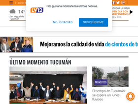 'lv12.com.ar' screenshot