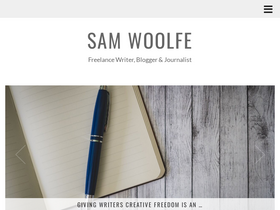 'samwoolfe.com' screenshot