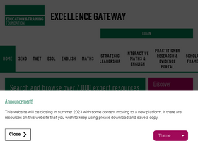 'excellencegateway.org.uk' screenshot