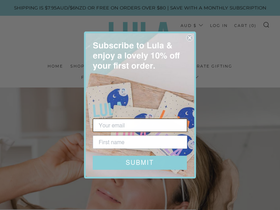 Lula Eye Mask website screenshot