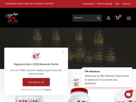 '5percentnutrition.com' screenshot