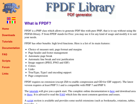 'fpdf.org' screenshot