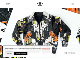 'umbro.com' screenshot