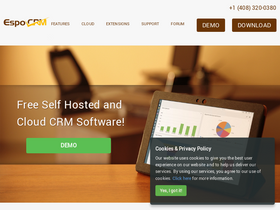 'espocrm.com' screenshot