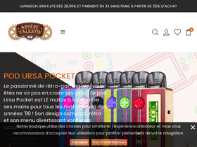 'arsenevalentin.com' screenshot