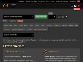 'craftofexile.com' screenshot