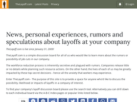 'thelayoff.com' screenshot