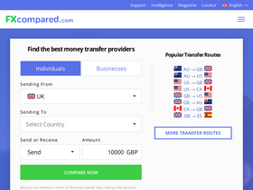 'fxcompared.com' screenshot