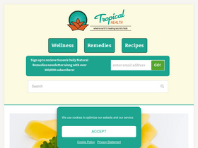 'tropicalhealth.com' screenshot