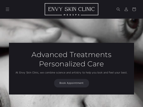 envyskinclinic.com homepage screenshot