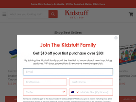 'kidstuff.com.au' screenshot