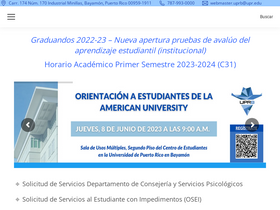 'uprb.edu' screenshot