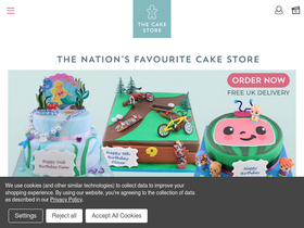 'thecakestore.co.uk' screenshot