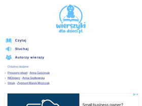 'wierszykidladzieci.pl' screenshot