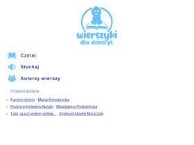 'wierszykidladzieci.pl' screenshot