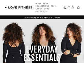 lovefitnessapparel.com website screenshot