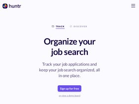 'huntr.co' screenshot