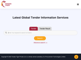 'tendertiger.co.in' screenshot