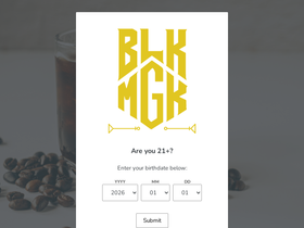 drinkblkmgk.com homepage screenshot