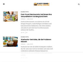 'fastfoodmenupreise.de' screenshot