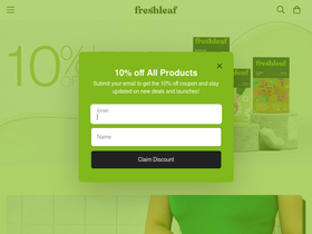 Freshleaf Teas - Premium Sparkling, Green, Herbal Teas & More website screenshot