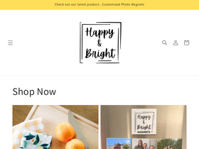 happyandbrightshop.com homepage screenshot