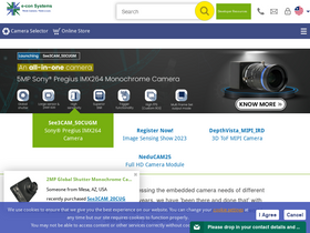 'e-consystems.com' screenshot