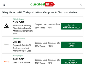 'curateddeals.com' screenshot