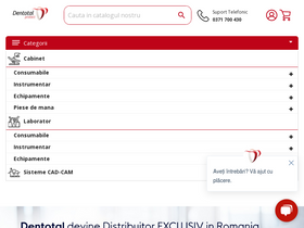 'dentotal.ro' screenshot