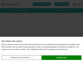 'sapphireclinics.com' screenshot