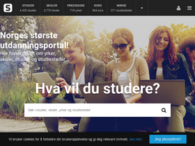 'studievalg.no' screenshot