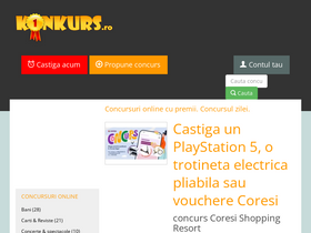 'konkurs.ro' screenshot