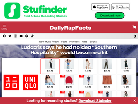 'dailyrapfacts.com' screenshot