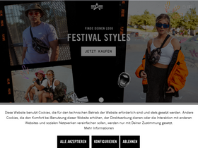 'alphaindustries.eu' screenshot