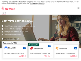 'top10bestvpn.com' screenshot