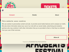 'afronation.com' screenshot