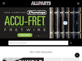 'allparts.com' screenshot