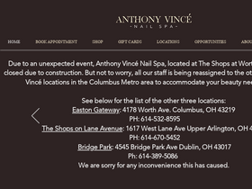 'anthonyvincenailspa.com' screenshot