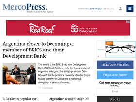 'mercopress.com' screenshot
