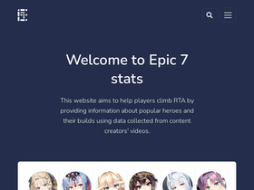 'epic7stats.com' screenshot