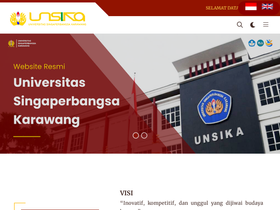'unsika.ac.id' screenshot