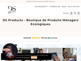 DSproducts homepage screenshot