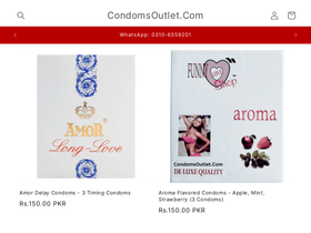 condomsoutlet.com homepage screenshot